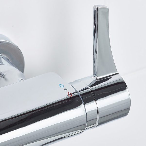 Bristan Design Utility Lever Bar Mixer with Adjustable Riser Kit & Fast Fit Wall Fixings - Image 5