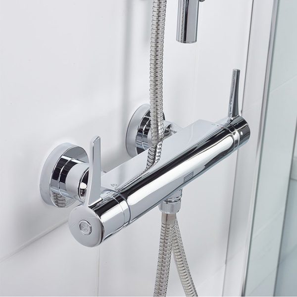 Bristan Design Utility Lever Bar Mixer with Adjustable Riser Kit & Fast Fit Wall Fixings - Image 6
