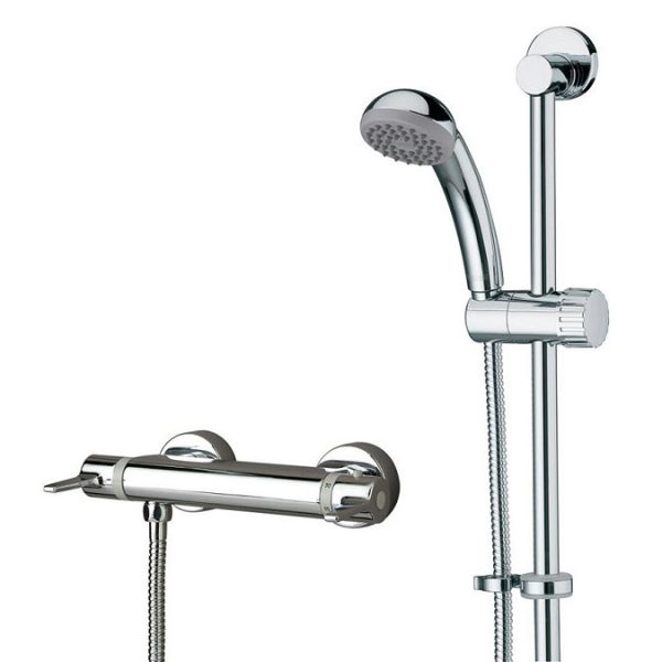 Bristan Design Utility Lever Bar Mixer with Adjustable Riser Kit & Fast Fit Wall Fixings - Image 2