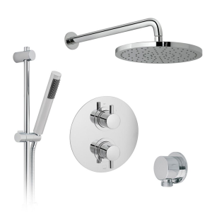 Vado Celsius Concealed 2 Outlet Thermostatic Shower Pack with Adjustable Riser Rail