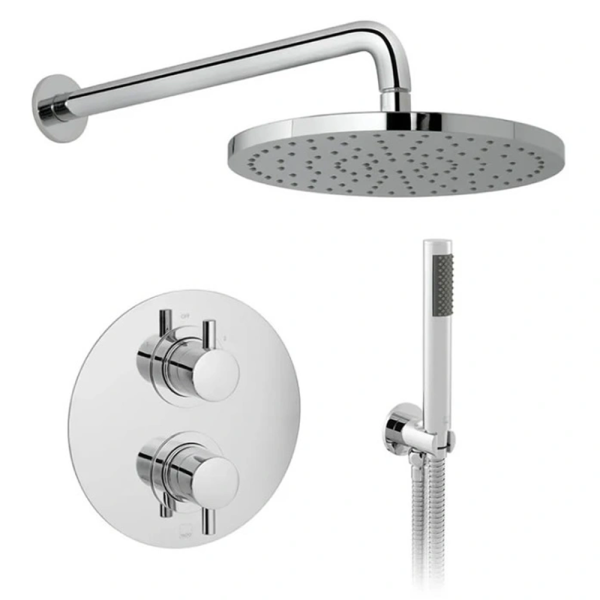 Vado Celsius Concealed 2 Outlet Round Thermostatic Shower Pack