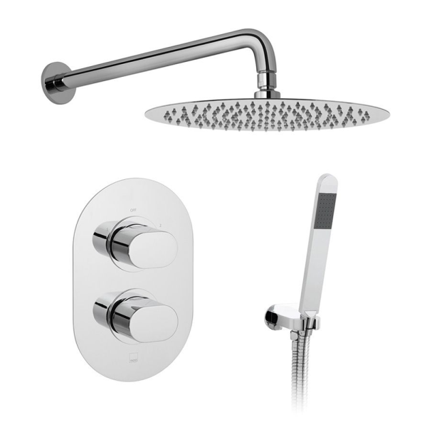 Vado Life Concealed 2 Outlet Oval Thermostatic Shower Pack