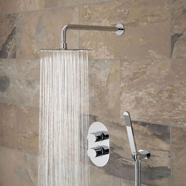 Vado Life Concealed 2 Outlet Oval Thermostatic Shower Pack - Image 2