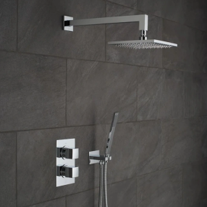 Vado Mix Concealed 2 Outlet Square Thermostatic Shower Pack