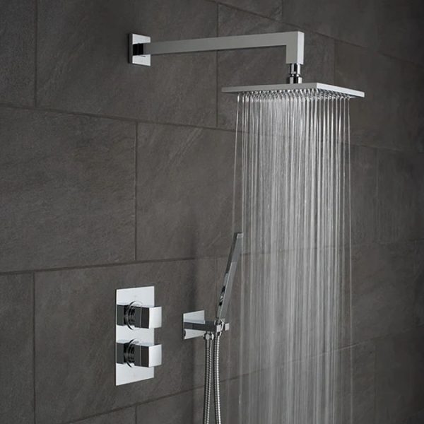 Vado Mix Concealed 2 Outlet Square Thermostatic Shower Pack - Image 3