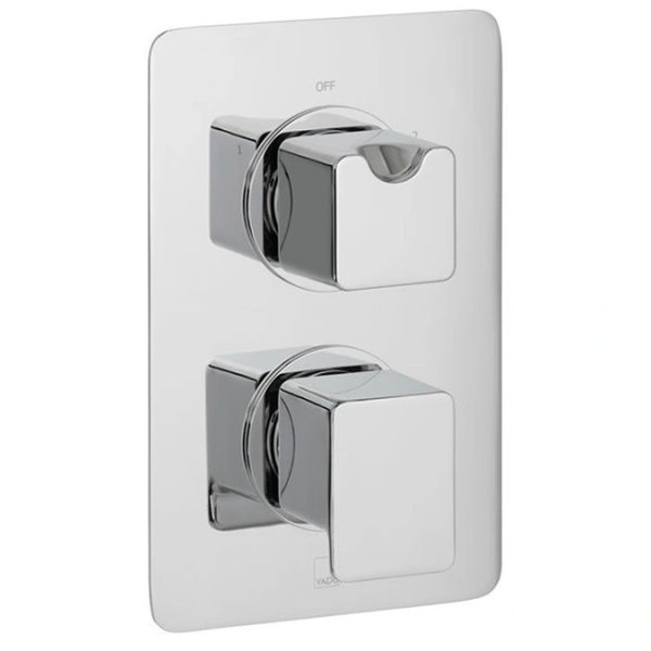 Vado Phase Concealed 2 Outlet Square Thermostatic Shower Pack - Image 6