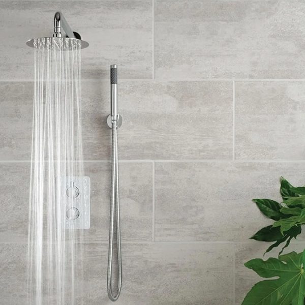 Vado Celsius Concealed 3 Outlet Thermostatic Shower Pack with Click Clack Bath Filler Waste - Image 3