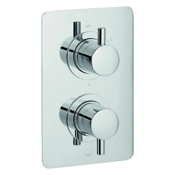 Vado Celsius Concealed 3 Outlet Thermostatic Shower Pack with Click Clack Bath Filler Waste - Image 5