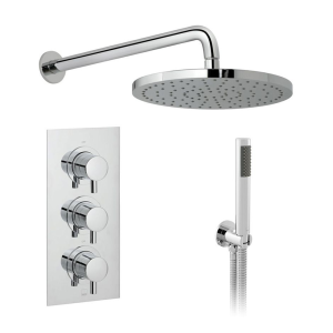 Vado Celsius Concealed 2 Outlet 3 Handle Thermostatic Shower Pack