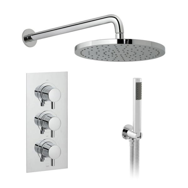 Vado Celsius Concealed 2 Outlet 3 Handle Thermostatic Shower Pack
