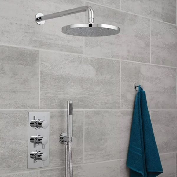Vado Celsius Concealed 2 Outlet 3 Handle Thermostatic Shower Pack - Image 3