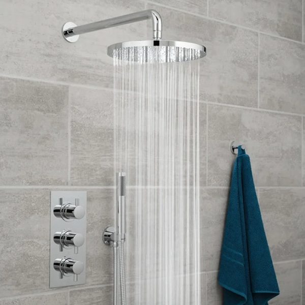 Vado Celsius Concealed 2 Outlet 3 Handle Thermostatic Shower Pack - Image 4