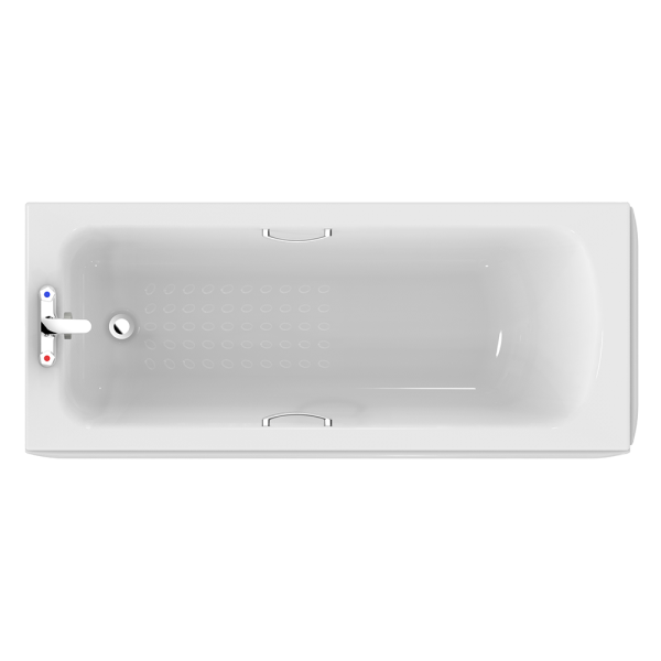 Armitage Shanks Sandringham 21 1700mm x 700mm 2TH Bath with Handgrips and Tread Pattern