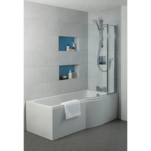 Ideal Standard Connect Air 1700mm P Shaped Shower Bath - Image 4