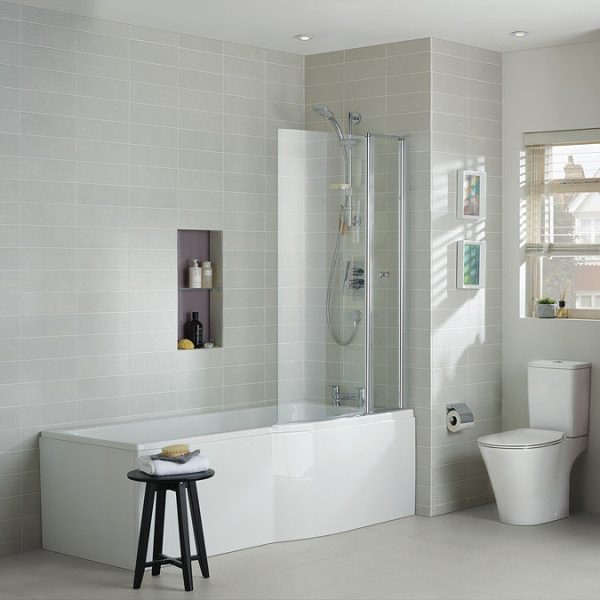 Ideal Standard Connect Air 1700mm P Shaped Shower Bath - Image 2