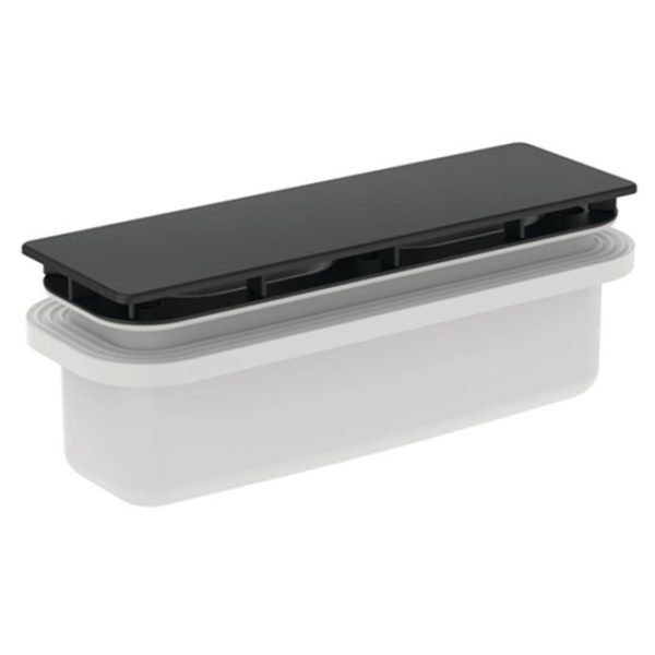 Ideal Standard Silk Black Ultraflat New Square Shower Tray + Waste - Image 2