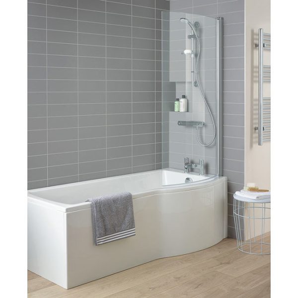 Ideal Standard Tempo Arc 1700mm P Shaped Shower Bath - Image 5