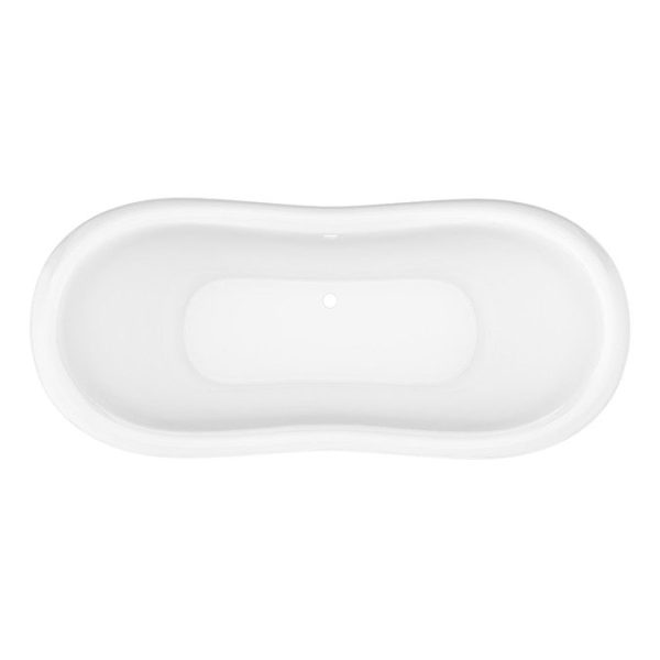 Earl 1750 Double Ended Roll Top Slipper Bath + Brushed Brass Leg Set - Image 6