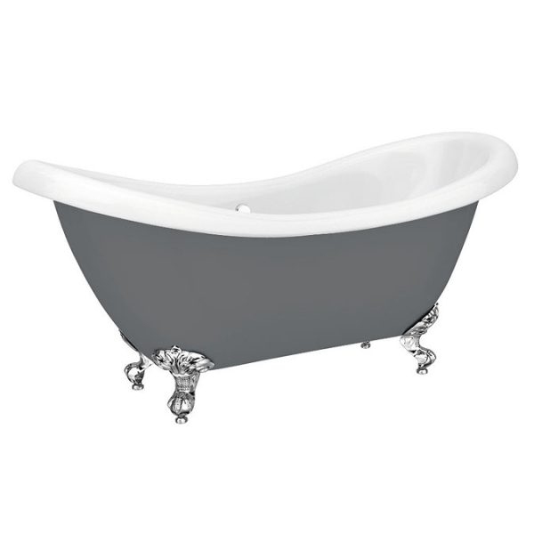 Earl Grey 1750 Double Ended Roll Top Slipper Bath w. Ball + Claw Leg Set - Image 2