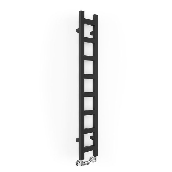 Terma Easy Matt Black Heated Towel Rail 1280 x 200mm - Image 4