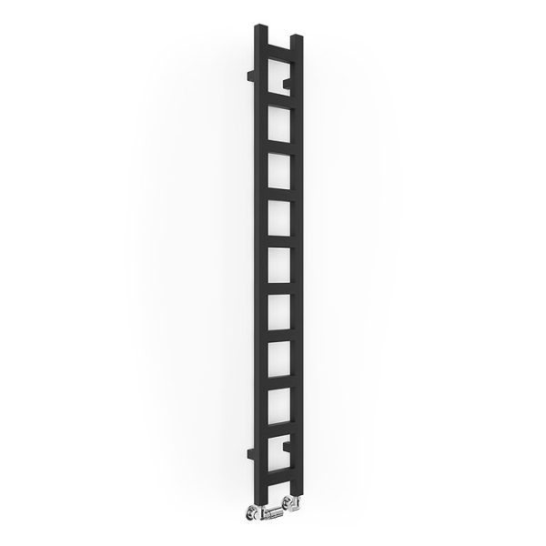 Terma Easy Matt Black Heated Towel Rail 1600 x 200mm - Image 4