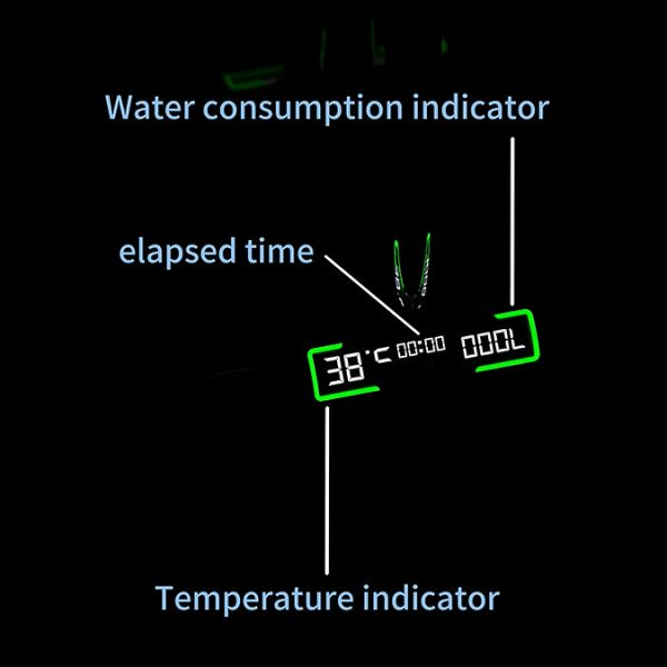 EcoDelux LED Energy Smart Meter Thermostatic Shower   Chrome - Image 2