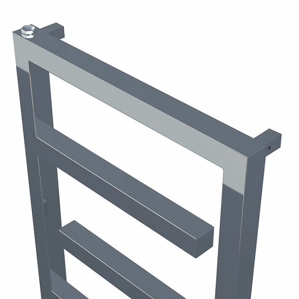 Carisa Eclipse Polished Stainless Steel Heated Towel Rail 1370 x 500mm - Image 2