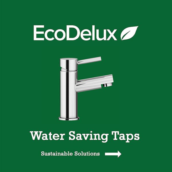 EcoDelux Round Water Saving Mono Basin Mixer Tap with Waste - Image 5