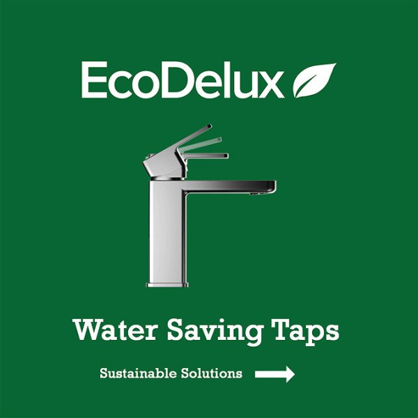 EcoDelux Cubo Water Saving Mono Basin Mixer Tap with Waste - Image 5