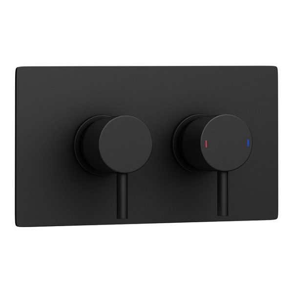 Arezzo EcoDelux Water Saving Matt Black Round Shower Package with Concealed Valve + Head - Image 9