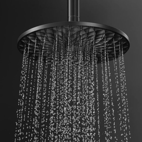 Arezzo EcoDelux Water Saving Matt Black Round Shower Package with Concealed Valve + Head - Image 5