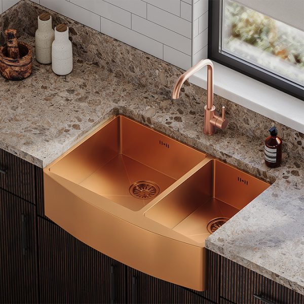 Bower Edmonton Modern Copper Kitchen Mixer Tap - Image 3