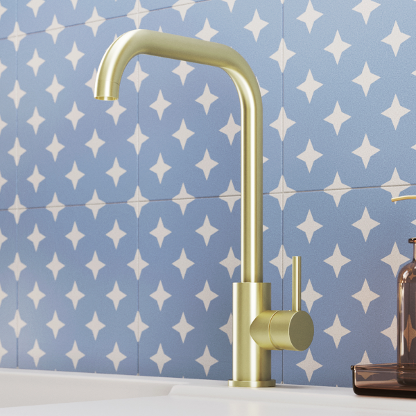 Bower Edmonton Modern Kitchen Mixer Tap   Brushed Brass