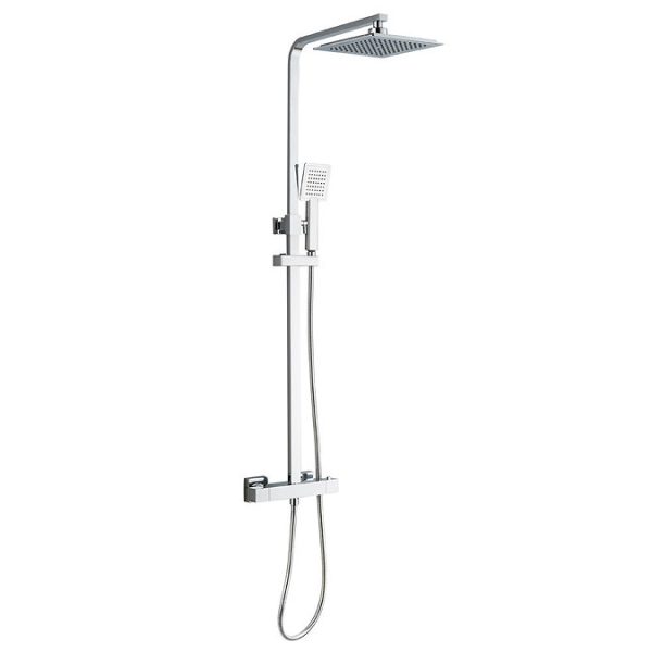 Summit Modern Square Thermostatic Shower Mixer   Chrome - Image 3