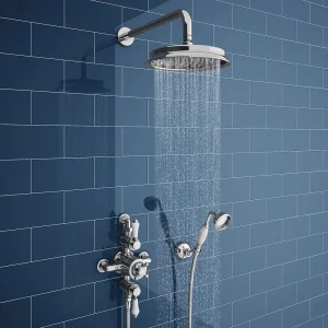 Chatsworth 1928 Triple Exposed Thermostatic Shower (incl. Valve, Elbow, Handset + Fixed Shower Head)