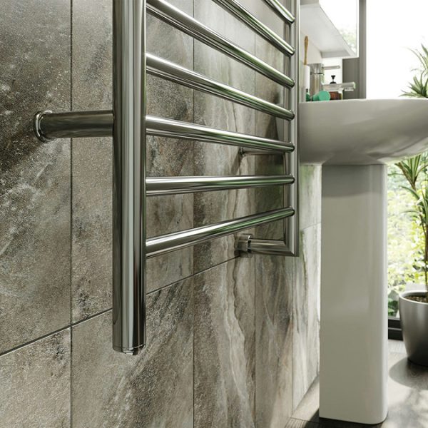 The Heating Co. 800 x 600mm Electric Only Chrome Heated Towel Rail - Image 3