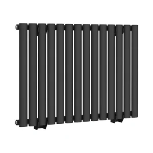 Metro H600 x W826mm Matt Black Electric Only Single Panel Radiator with Bluetooth Thermostatic Element