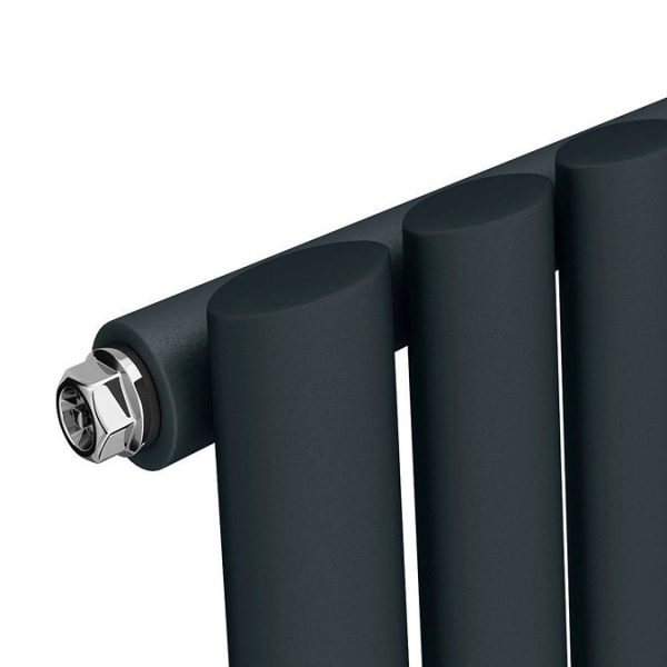 Metro H600 x W1180mm Anthracite Electric Only Single Panel Radiator with Bluetooth Thermostatic Element - Image 2