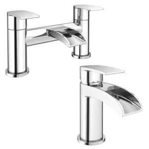 Enzo Waterfall Tap Package (Bath + Basin Tap)