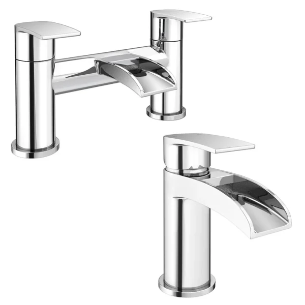 Enzo Waterfall Tap Package (Bath + Basin Tap)