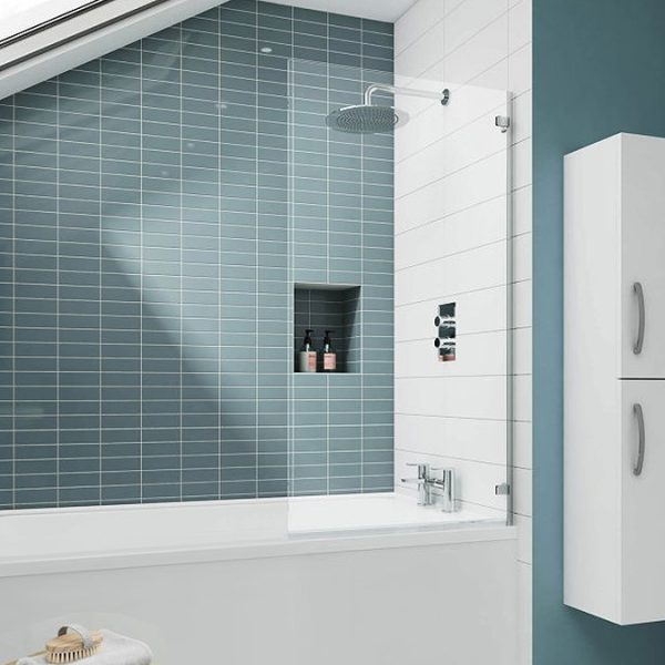 Nuie Square Hinged Linton Shower Bath - Image 4