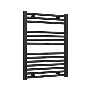 Reina Diva H800 x W600mm Black Flat Electric Towel Rail   ON/OFF Element
