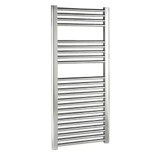 Reina Diva H1400 x W600mm Chrome Flat Electric Towel Rail   ON/OFF Element