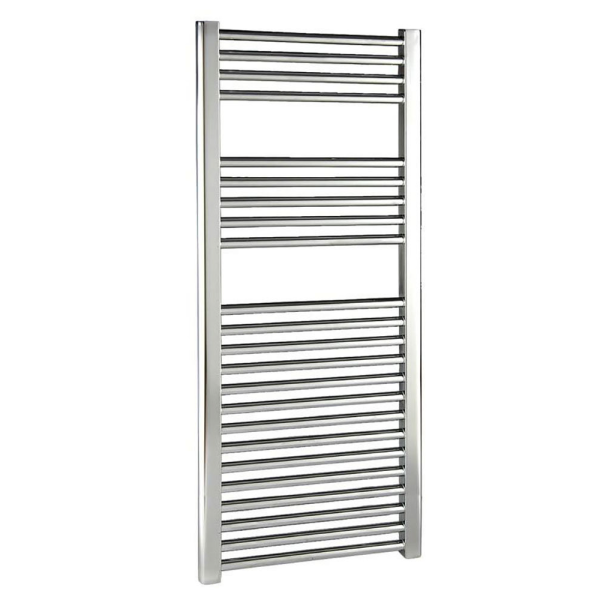 Reina Diva H1200 x W750mm Chrome Flat Electric Towel Rail    ON/OFF Element