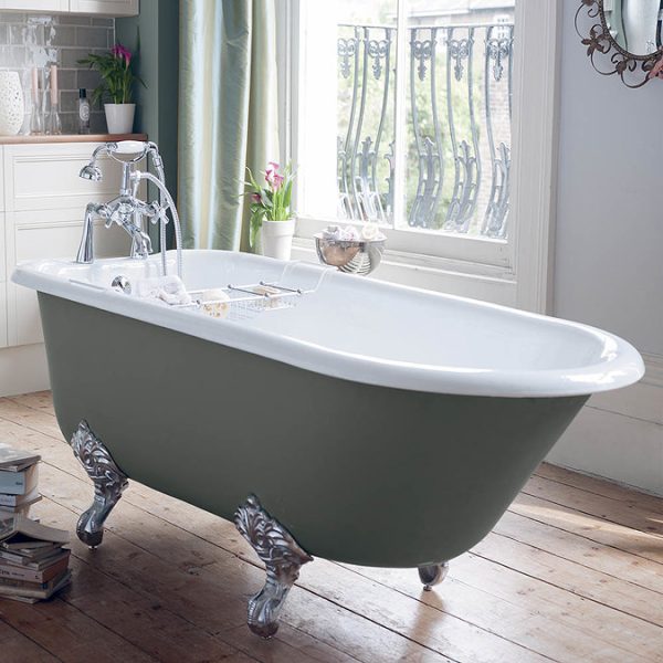 Heritage Essex 2TH Roll Top Cast Iron Bath (1700x770mm) with Feet - Image 2
