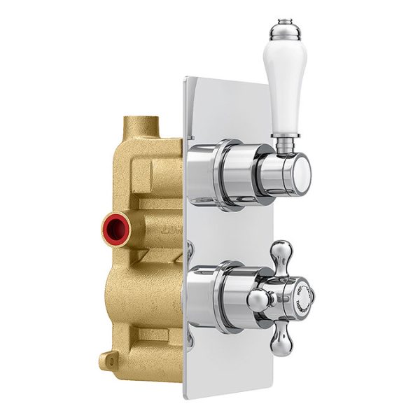 Thames Traditional Shower Package with Concealed Valve + 8" AirTec Head - Image 2