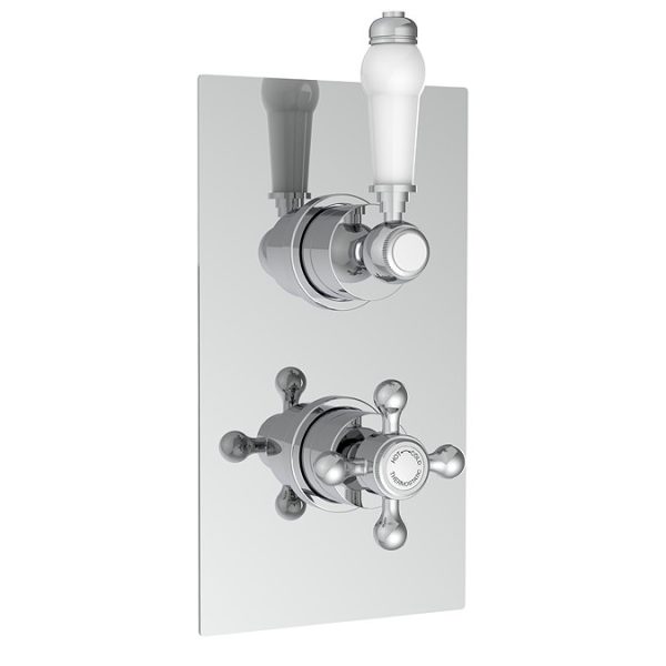 Thames Traditional Shower Package with Concealed Valve + 8" AirTec Head - Image 3