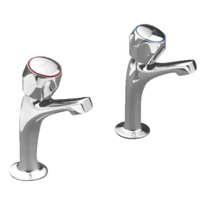 Franke F1083 Sink Pillar Taps with Fluted Handles