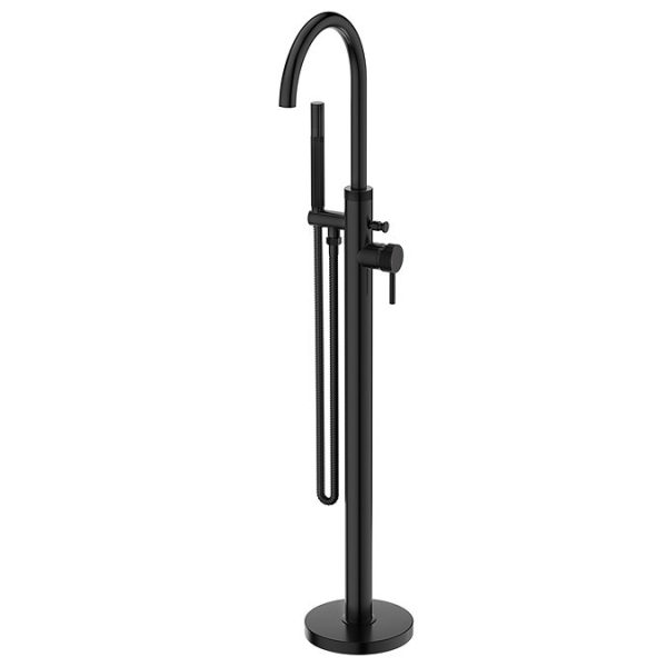 Foundry Matt Black Freestanding Bath Shower Mixer Tap - Image 4