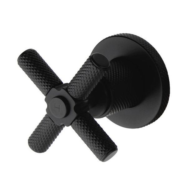 Foundry Wall Mounted 3 Hole Bath Mixer Tap Matt Black - Image 2